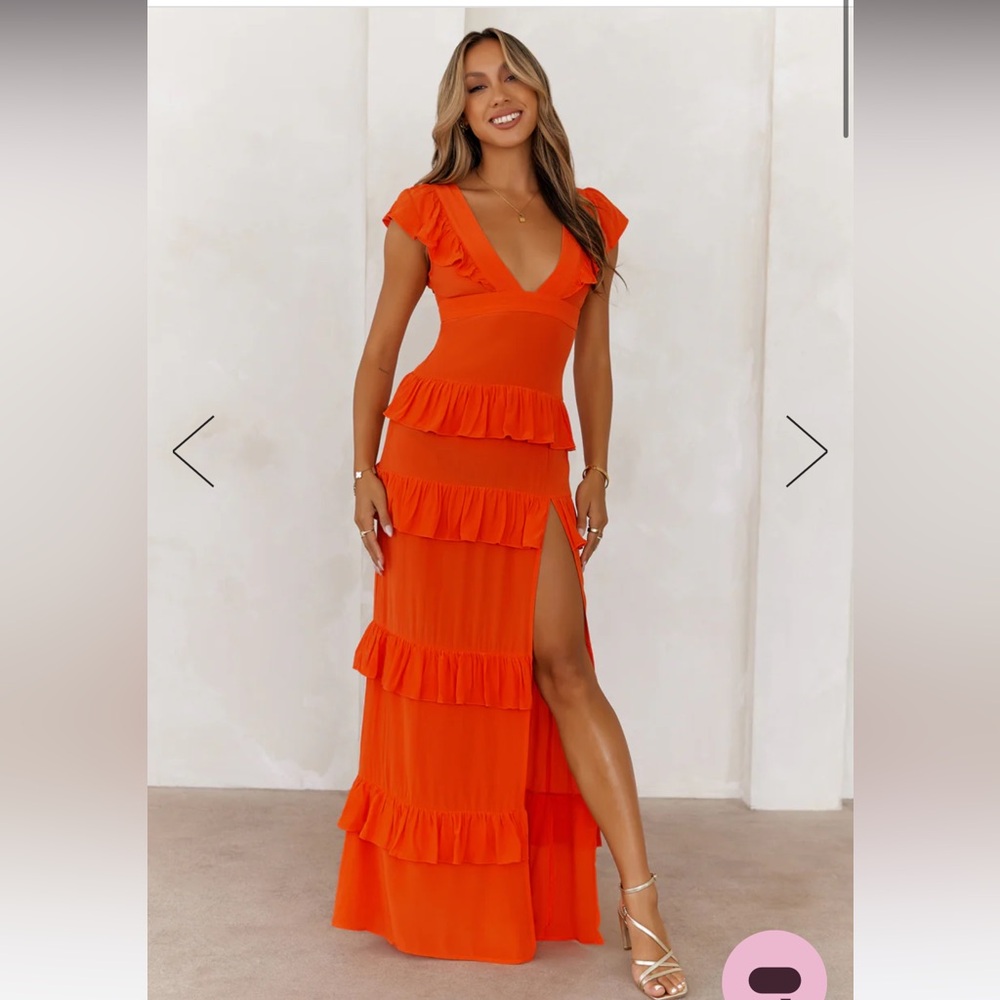 Hello Molly FRIENDSHIP GARDENS MAXI DRESS TANGERINE